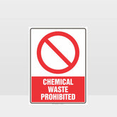 Custom Metal Sign,Chemical Waste Prohibited Sign